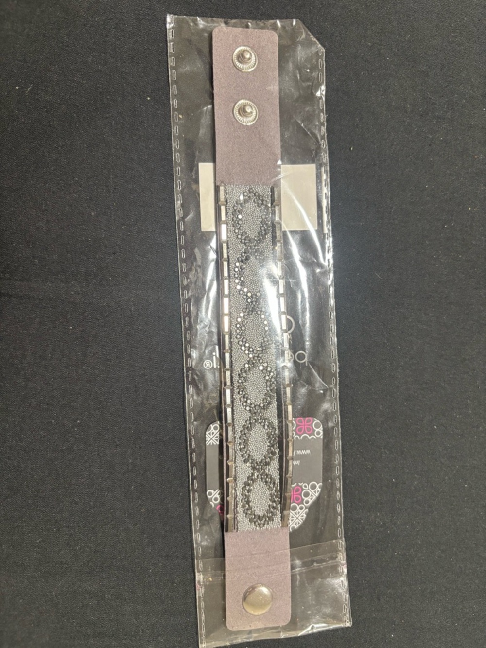 paparazzi Brown Faux Leather Snap Bracelet with Silver Accents